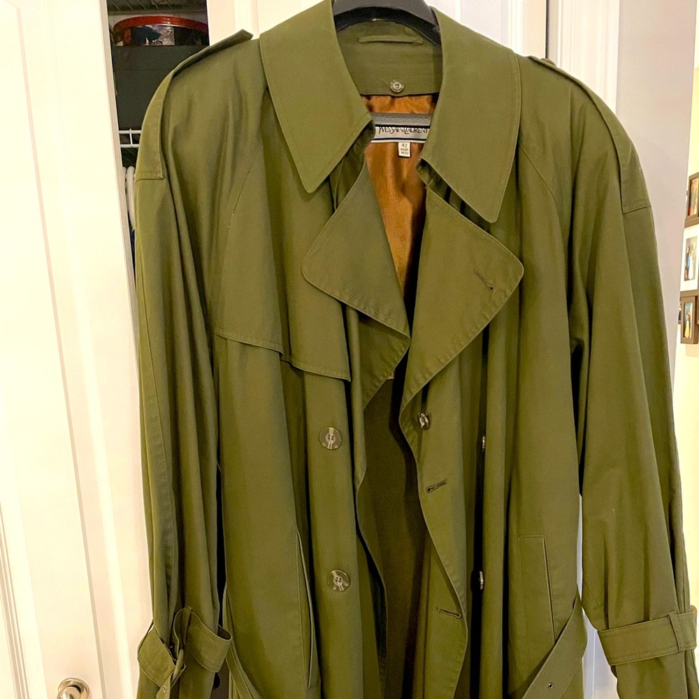Vintage Yves St Laurent Overcoat with winter lining barely used ..